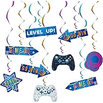Video Game Party Tablecloth 2-Pack | 54x108 Inch Gaming Theme Party Decorations