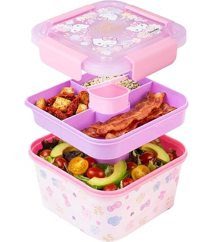 Sanrio 292541 Hello Kitty Lunch Box, Hello Kitty, 2.0 x 7.1 x 3.7