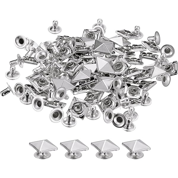 鋲ジャン　スタッズ　パンク Amazon.co.jp: [ease] プリン型スタッズ 鋲 8mm シルバー 100個