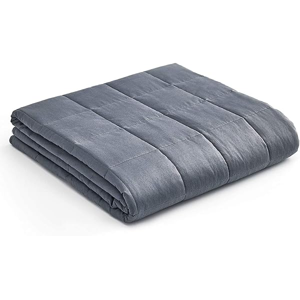 YnM Kids Weighted Blanket for Insomnia, Anxiety and Stress — 100% Cotton  with Premium Glass Beads (Blue White, 41''x60'' 7lbs), Suit for One  Person(~60lb) Use on Twin Bed : Amazon.sg: Home