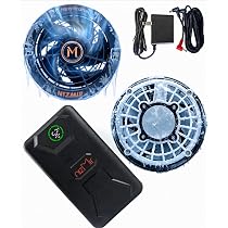 Amazon.co.jp: Ni Zmir 空調作業服 ファンバッテリーセット 冷却