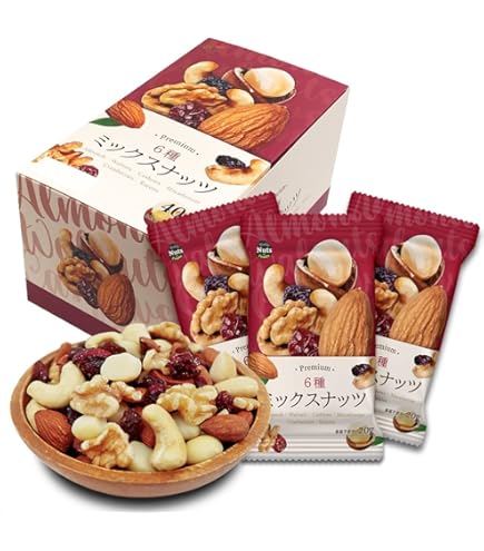 Amazon.co.jp: プレミアム 4種ミックスナッツ 800g (20gx40袋) 無塩