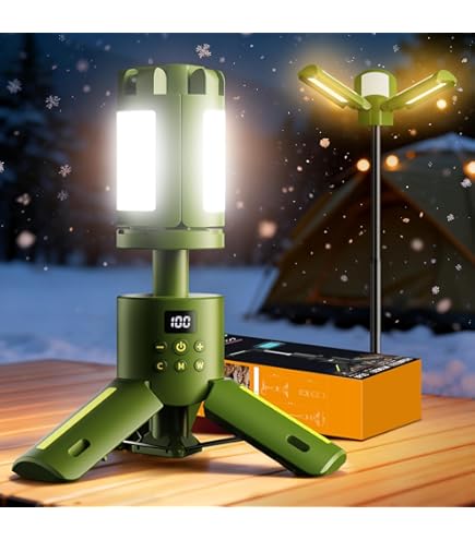 Amazon.co.jp: Outask三脚付ランタン キャンプライト 業界初の収納式