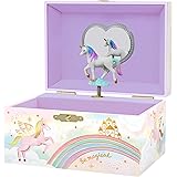 Musical Unicorn Jewellery Box for Girls - Kids Music Box with Spinning Unicorn, Unicorn Birthday Gifts for Little Girls, Jewe