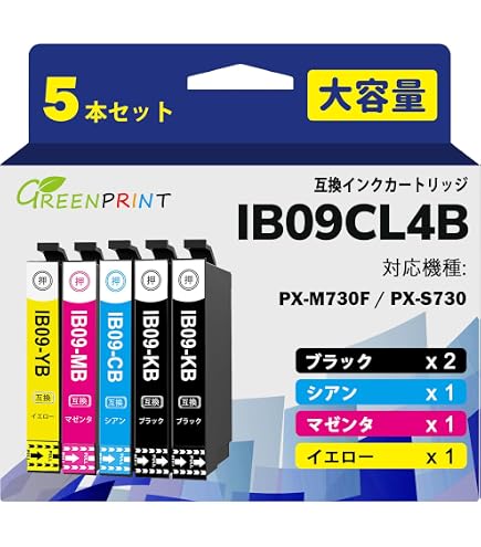 Amazon.co.jp: エプソン プリンターインク IB09B4色パック ×2セット