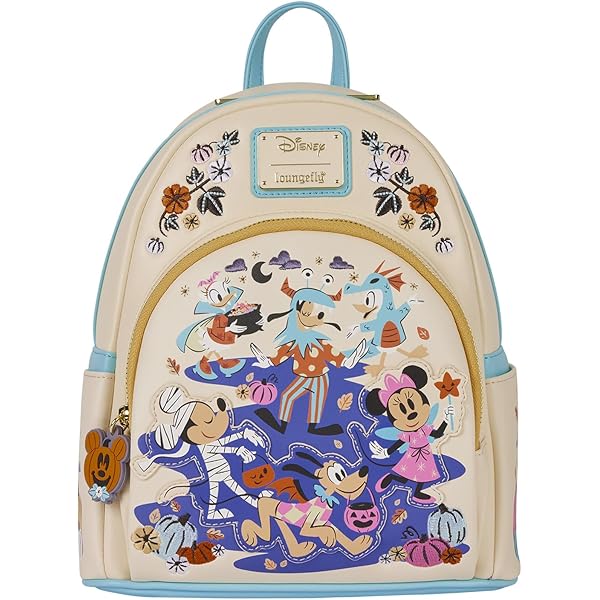 Loungefly Disney Triple Pocket Mini Backpack Princess Collage Official One Size Clothing, Shoes & Accessories