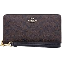 コーチ 黒 レザー 長財布 取り外し可能ストラップ COACH コーチ 財布 レディース 長財布 アウトレット ブラック ロング