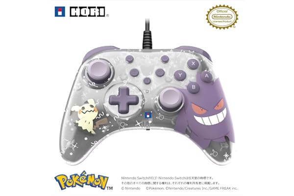 【任天堂ライセンス商品】ホリパッド TURBO for NintendoSwitch™ 2 ゴーストパーティー【旧Switch・Switch2両対応】 ゲンガー ミミッキュ