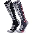 TSLA 2 Pack Men and Women Winter Ski Socks, Calf Length Snowboard Socks, Warm Thermal Socks for Cold Weather