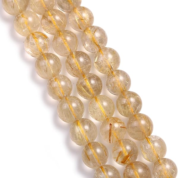 Amazon.co.jp: 8mm ルチルクォーツ 1連 約49玉 連売り パワーストーン