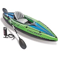 INTEX(インテックス) チャレンジャーK1カヤック 68305 スポーツ一人乗りカヤックシリーズアルミオール&ミニポンプ付属修理パッチ付属