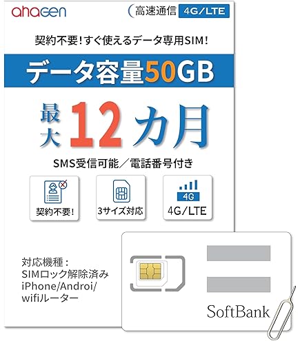 Amazon.co.jp: ノーブランド品プリペイドSIM格安データ100G/月1年間 