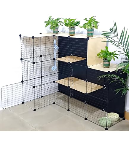 Amazon.co.jp: 猫ケージ キャットケージ 大型 3段 幅91 x 奥行57 x 高