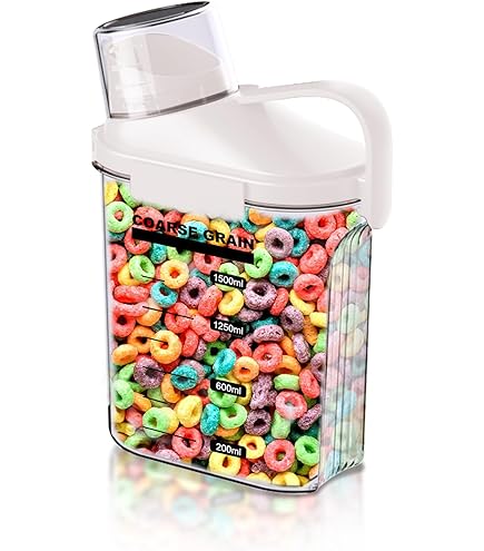 Buddeez 8 Quart Bulk Food Storage Container - Clear Pantry Organizer With White Lid