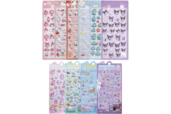 シール 3d 立体 10枚セット ぷくぷくぷっくり かわいい デコシール ごほうび 子供 貼り付け可能 贈り物 手帳 携帯 DIY用 手帳用 貼り付け可能 女の子 クリスマス 誕生日 プレゼント (C)