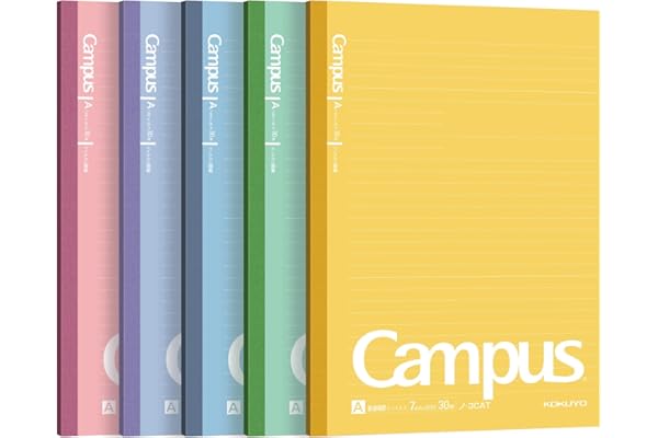 コクヨ キャンパスノート ドット入り罫線 色それぞれ5冊パック B5 A罫 30枚 ノ-3CATNX5