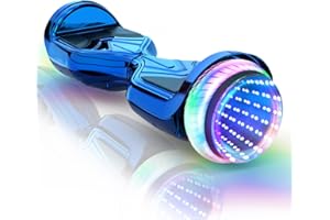 FLYING-ANT ホバーボード UL 2272 認定 6.5インチ 2輪 セルフバランス 電動スクーター LEDライト付き フラッシュライト ホイール ブルー