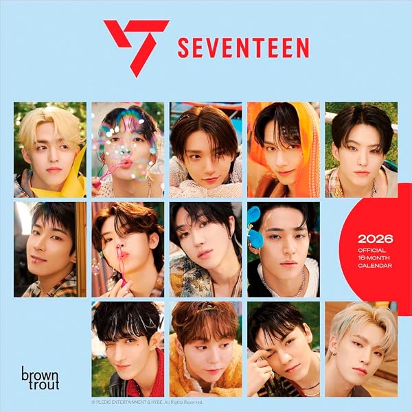 Amazon.co.jp: Seventeen 公式 | 2026 12 x 24 インチ (吊り下げ