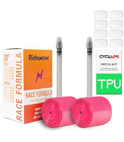 RideNow BMXインナーチューブ 38g 42mm 4本 軽量TPU RideNow BMXインナーチューブ 38g 42mm 4本 8枚パンクパッチ