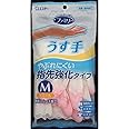 ファミリー ビニール 手袋 うす手 指先強化 炊事・掃除用 キッチン Mサイズ ピンク