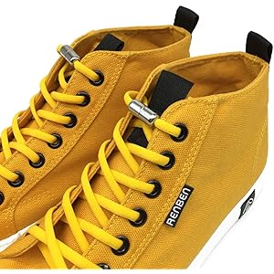 結ばない靴ひも,靴の着脱を簡単に レースロック 伸縮する ワンタッチゴム靴紐 カラーメタルカプセルバックル,お子様、大人…