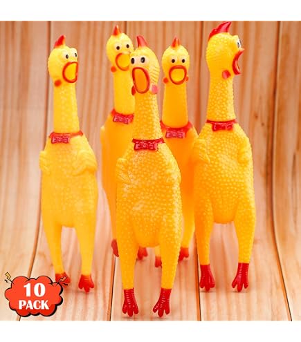 150-Pack Rubber Chicken Squeaky Toys - 6.3 Inch Funny Screaming Chickens For Dogs & Party Favors - View #2