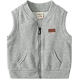 [LovKin] ベスト キッズ 男の子 袖なし チョッキ ベビー 子供服 前開き ジャケット ジップアップ スクール 通園通学 春秋 ボーイズ 暖かい