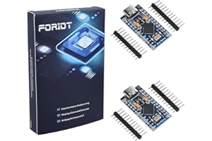 FORIOT 2個 Pro Micro 開発ボード モジュール Type-C インターフェース At-mega32U4 マイクロコントローラ モジュール 5V 16MHz ピン付き