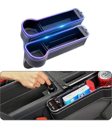 Amazon | [Luvian]LED 車 サイド収納ボックス 光る 7色 充電式ライト