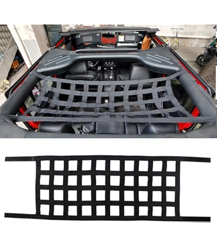Amazon.co.jp: LIFKOME 車用 ラゲッジネット 車内天井収納ネット 2層 