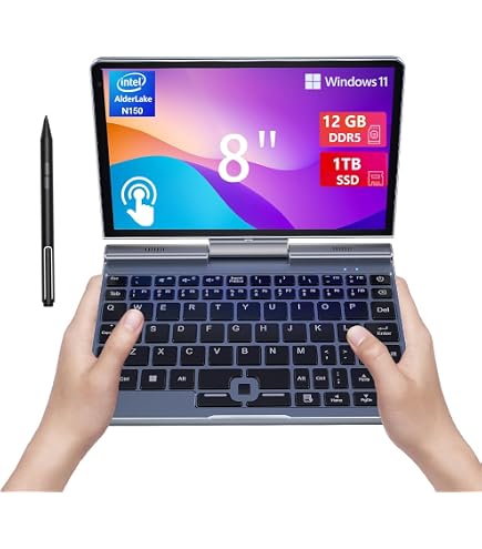 KOOFORWAY 8 Inch 2-in-1 Mini Laptop Tablet PC,N150 (Up to 3.6GHz