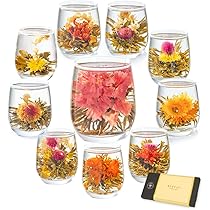 Amazon.co.jp: 12個 中国茶 工芸茶 花茶 花開富貴(センニチコウ