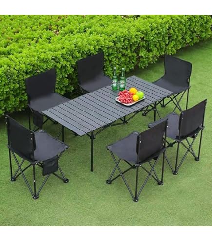 WSKLY(ワスクリ) アウトドア テーブル チェア セット 超軽量 キャンプ テーブル57cm×95cm×50cm ピクニックテーブル 超軽量 折り畳み 組 Amazon.co.jp: WSKLY(ワスクリ) アウトドア テーブル チェア セット 超