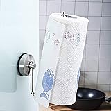 YOHOM Kitchen Paper Roll Holder Suction Cup Towel Holder Dispenser Stainless Steel Tissue Hanger Organizer Kitchen Organizati