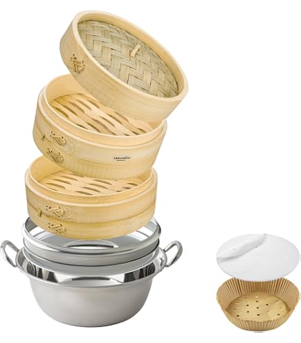 Amazon｜照宝 中華せいろ 桧製 蒸し板セット φ24cm｜蒸し器・せいろ  