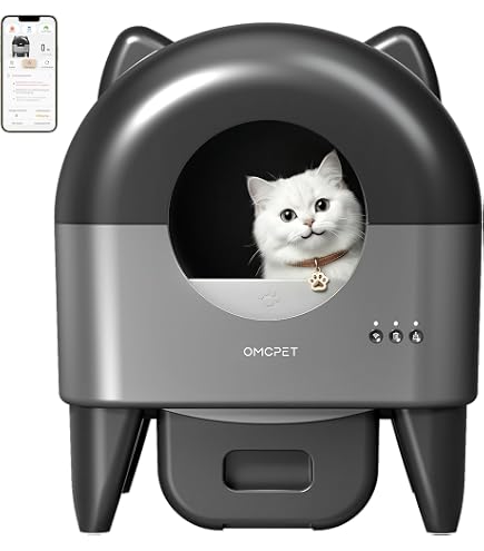 Amazon | Demanca 全自動猫トイレ 100L大容量・猫用階段付き・多頭飼い