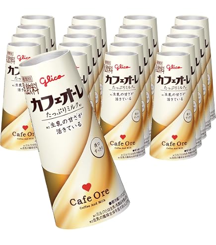 Amazon.co.jp: [冷蔵]江崎グリコ カフェオーレ たっぷりミルク 180ml×8
