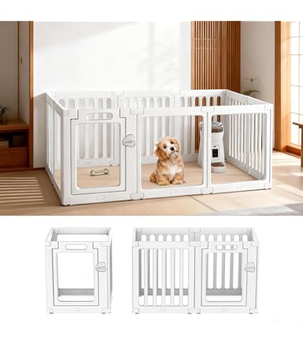 Amazon | 透明アクリル ペットサークル 60cm 高さ 自由に連結 工具不要