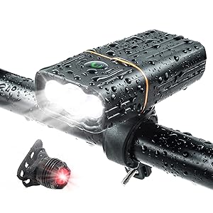 自転車 ライト LED 5200mAh 大容量 800ルーメン IPX5防水 防振 最大約33時間可能 モバイルバッテリ…