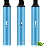 電子タバコ 使い捨て VAPE 9000回吸引可能 3本セット シーシャー ベイプ 爆煙 水蒸気タバコ 禁煙 電子たばこ ニコチンゼロ LEDライト付き ARASHI (ストロングメンソール3本)