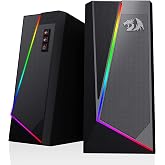 Redragon GS520 Anvil RGB Desktop Speakers, 2.0 Channel PC Computer Stereo Speaker with 6 Colorful LED Modes, Enhanced Sound a