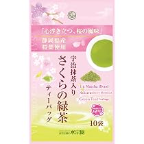 Amazon.co.jp: 水宗園本舗 宇治抹茶入りさくらの緑茶TB 2g×10p 抹茶入