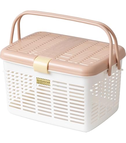 Amazon.co.jp: バスケット 買い物かご 蓋付き収納バスケット 運ぶ