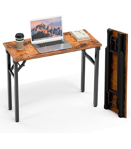 Amazon | FryLR 折りたたみデスク 大理石柄 組み立て不要 80*60*72CM