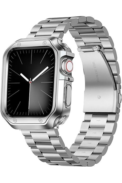 Amazon.co.jp: Apple Watchバンドとケースに対応 ステンレススチール 
