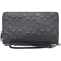 コーチ　クラッチバッグ　トラベルオーガナイザー　ジップ長財布　ブラック黒　収納多 COACH コーチ 長財布 ☆COACH☆ ダブルジップ トラベル