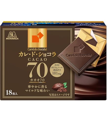 Amazon.co.jp: 森永製菓 カレ・ド・ショコラ[カカオ88] 18枚 : 食品