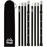 8tail アルミ ポール 19 mm 【コキザミポール】 2本セット 最長204cm 6連結 コンパクト収納 持ち運び便利 アルマイト加工 テント タープ 【人生とポールは「小刻み」が大切】