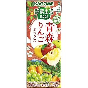 カゴメ 野菜生活100青森りんごミックス 195ml ×24本