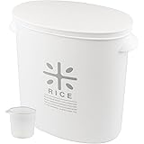 パール金属 日本製 米びつ 5kg ホワイト 計量カップ付 お米 袋のまま ストック RICE HB-3433